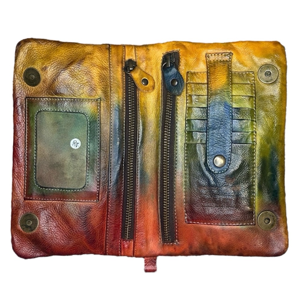 🌈 Limited Edition Bed Stu Woodstock Cadence Clutch Wallet Wristlet Crossbody